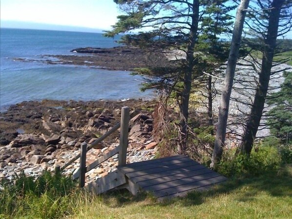 Steps down to the shore
