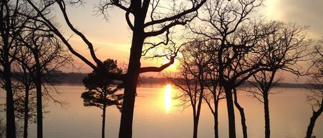 Evening View of Lake from back patio.