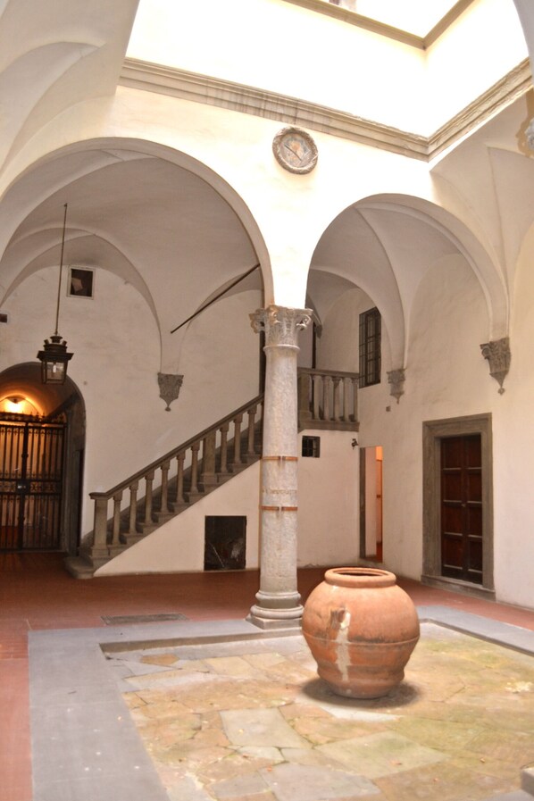 The courtyard of the building