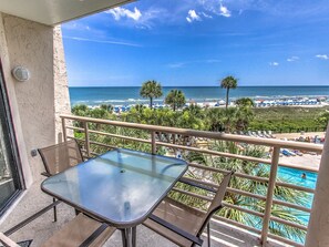 Main Balcony off Living Room and Master Bedroom at 1301 Villamare