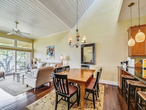 Dining Area and Living Room at 1900 Beachside Tennis