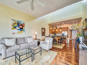 Living Room with Panoramic Views at 1900 Beachside Tennis