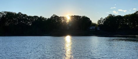 Watch the sunset from our dock.