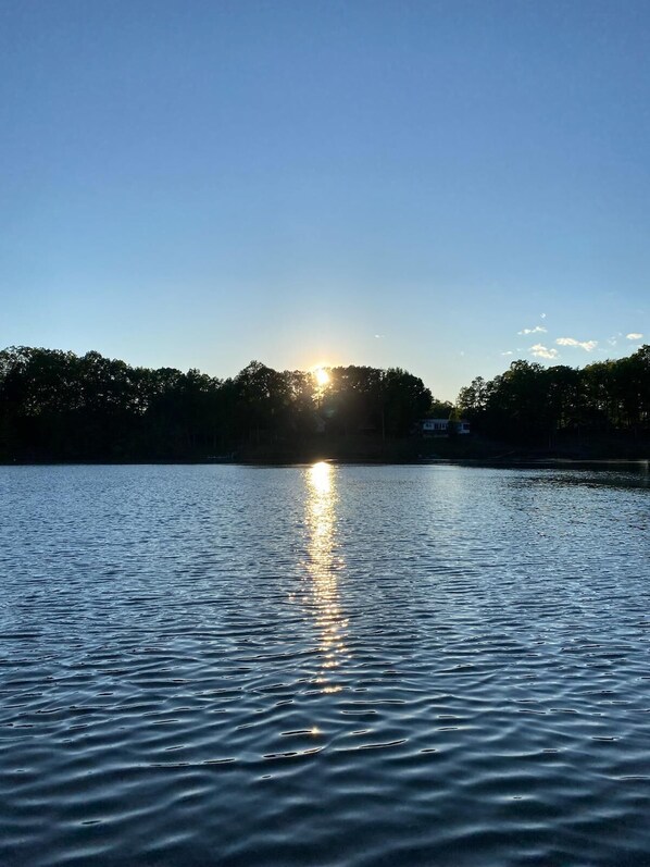 Watch the sunset from our dock.