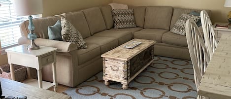 Sectional with pull out queen bed