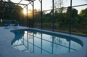 Pool at sunrise