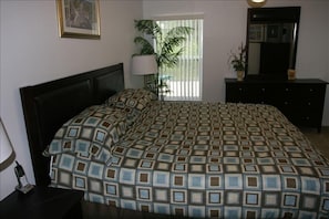 Master bedroom with king size bed