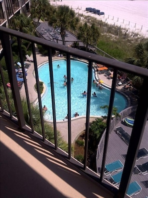 View of Tower III pool from unit balcony
This pool is heated in cooler seasons