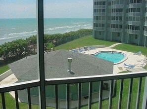 Gorgeous direct ocean views from screened balcony, master bedroom & family room