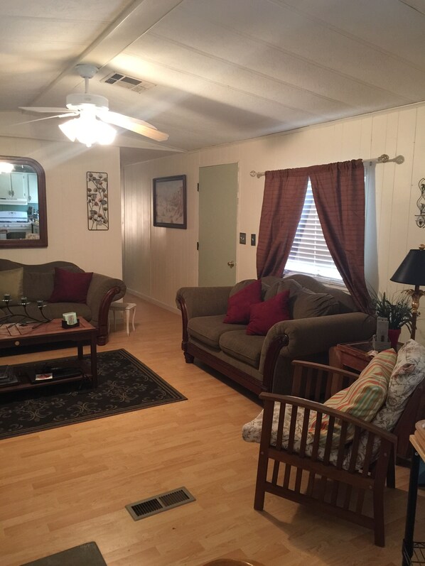 Living room. All hardwood floors. 