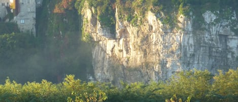 Our beautiful village is perched on limestone cliffs.