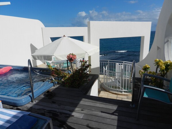 Roof top view of the private pool and Atlantic