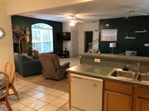 Looking from Kitchen to Living Room