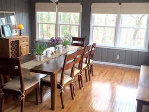 Dining room with windows all around to enjoy the views