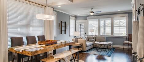 Dining area, living room and kitchen all in one room!