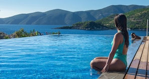 Huge swimming pool with amazing sea view