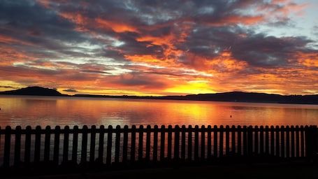 Dramatic sunrise over the lake (August 2019)