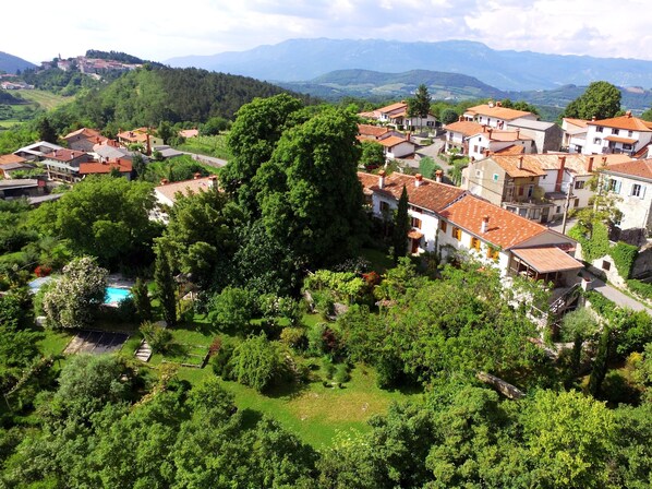 Aerial view of the garden estate