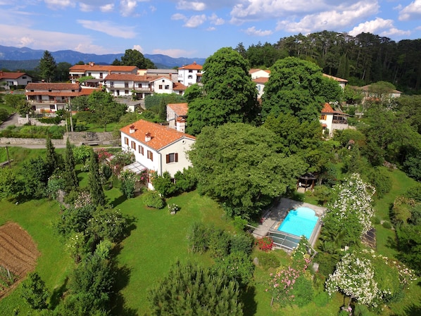 Aerial view of the garden estate