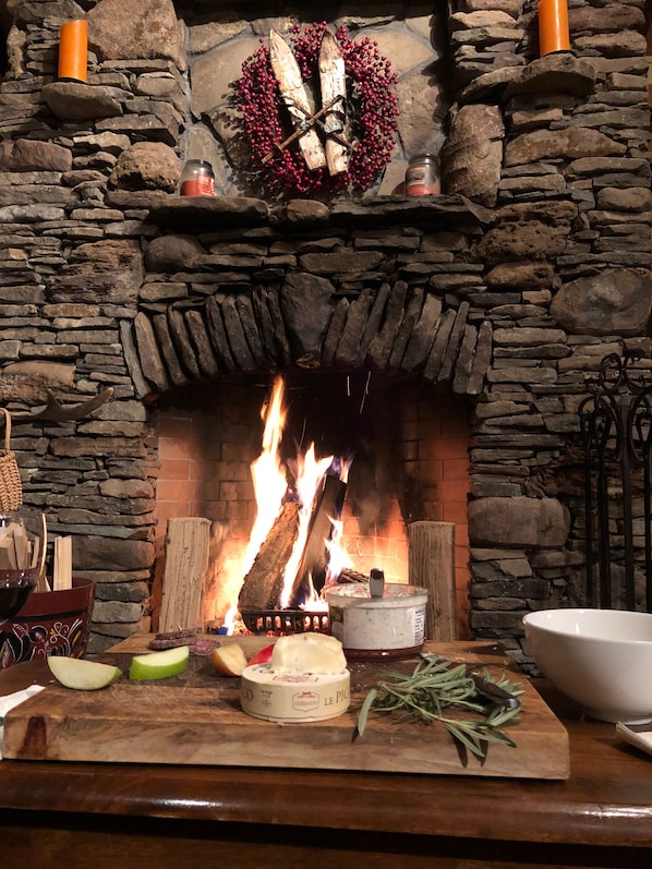 Enjoy an evening of relaxing by the fire!!!