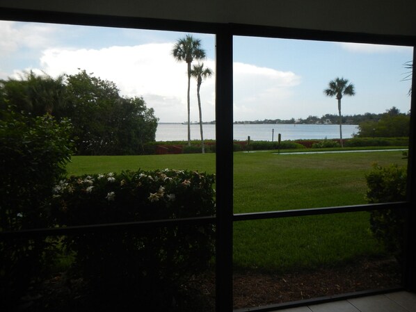 Little Sarasota Bay! Note the shuffle board and boardwalk along waters edge