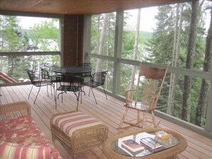 Outside enclosed deck