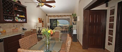 Dining room and living room