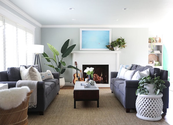 Living Room that connects to dining room.