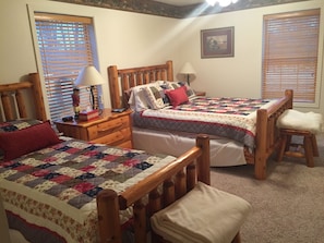 One of two upstairs bedrooms
