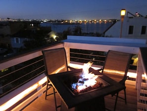 Rooftop Fire Table with beautiful views!