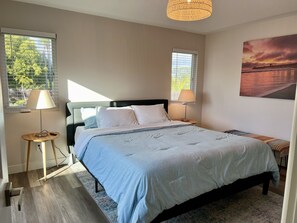 Master bedroom with new California King bed!