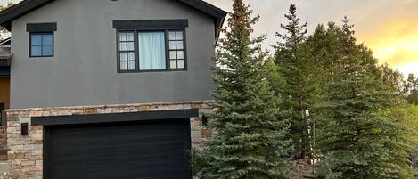 Entry to cottage through the two car heated garage.