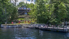 Amazing lakefront with private dock and wading area.  