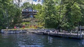 Amazing lakefront with private dock and wading area.  
