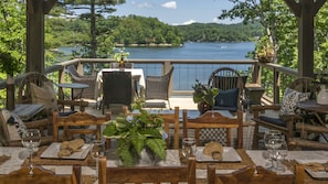 Outside covered porch for dining alfresco! 