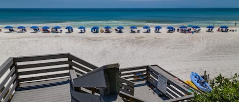 Beautiful walkway down to the sand.