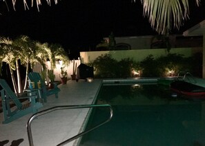 We have added nighttime lighting around the pool. 
