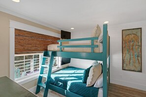 First Floor Queen Bunk Beds.  Each has its own TV!