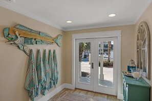 Front door and entry hall