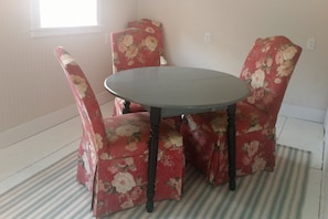 Small dining table.

