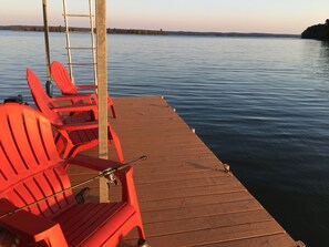 Enjoy the dock for fishing, swimming kayaking/paddle boarding (provided)