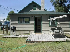 Backyard view and deck