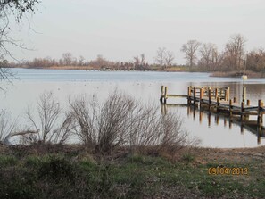 Down by the dock.