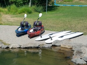 kayaks and paddle boards