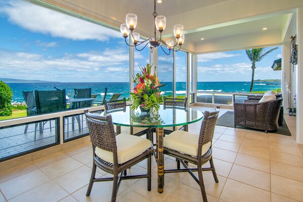 Ocean view from dining room.