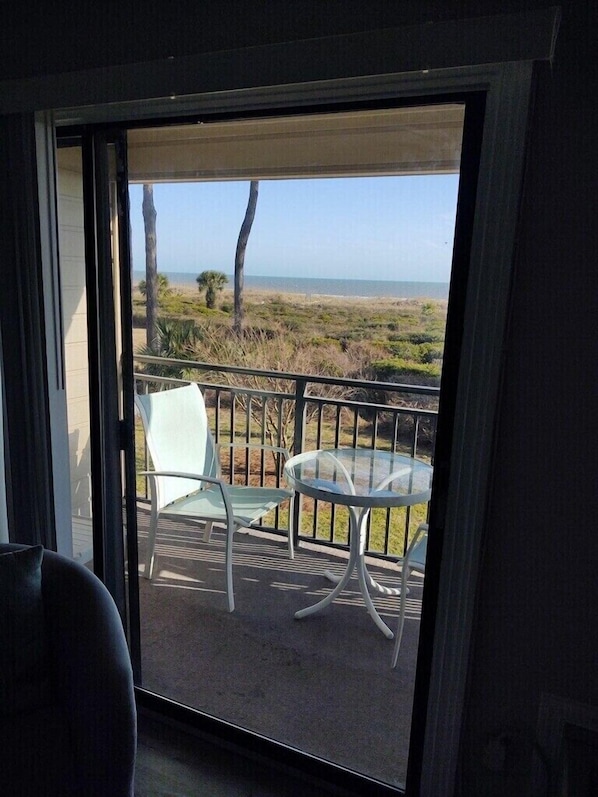 Private balcony and view of ocean