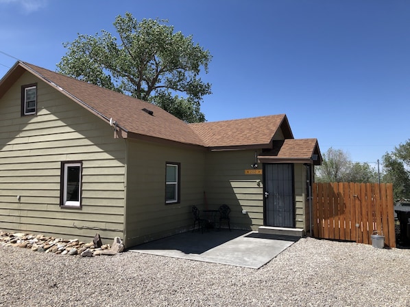 Front door and patio