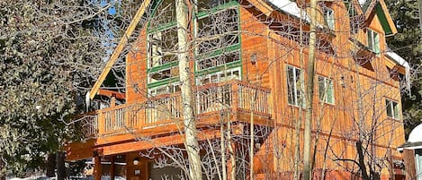 Lake Tahoe Chalet in the winter. 