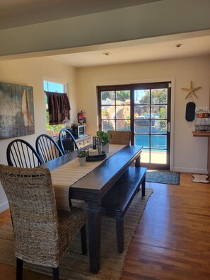Open kitchen and table
