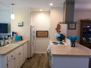 Kitchen with all new appliances.